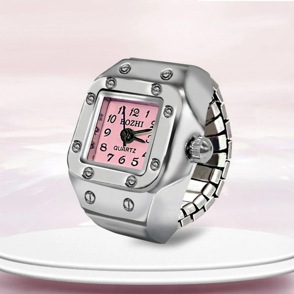 Jewelry Watches Men - Creative Square Dial Ring Watch Alloy