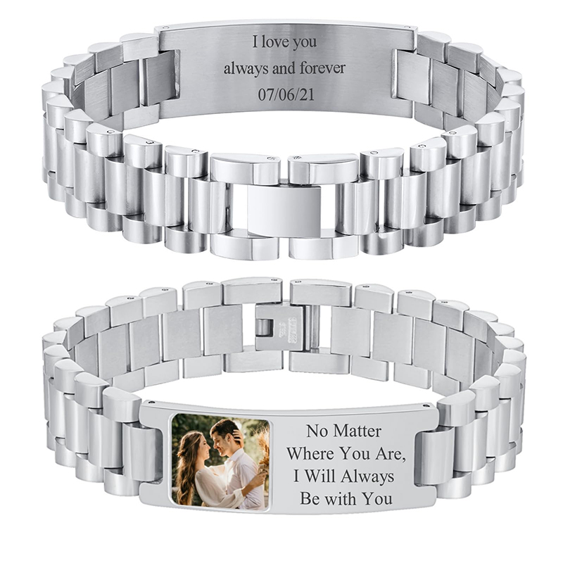 Custom Picture Text Bracelet W - Jewelry Style Watches review and price