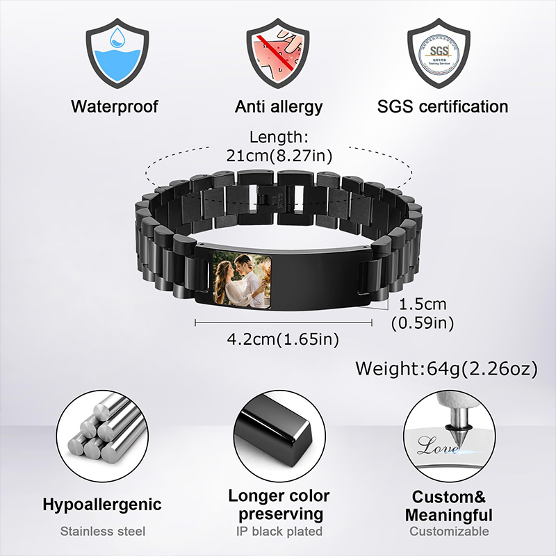 Custom Picture Text Bracelet W - Jewelry Style Watches review and price