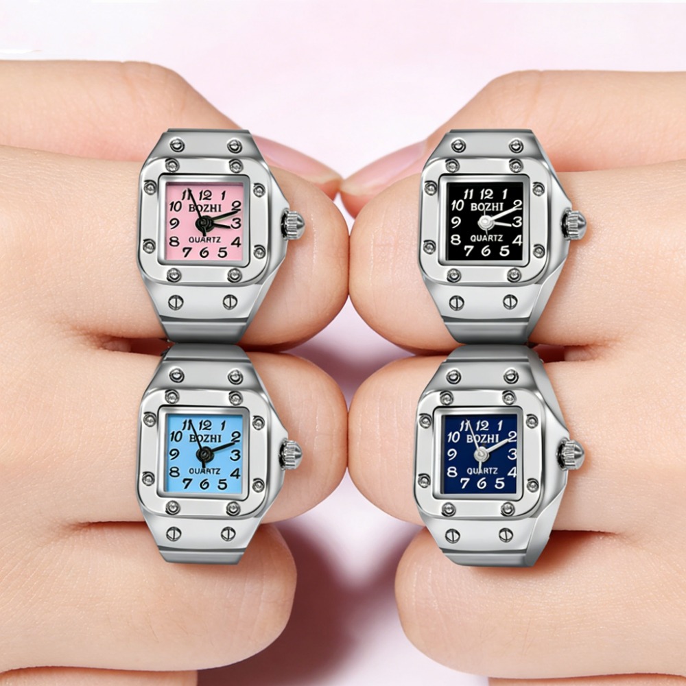 Creative Square Dial Ring Watc - Jewelry Watches Men review and price