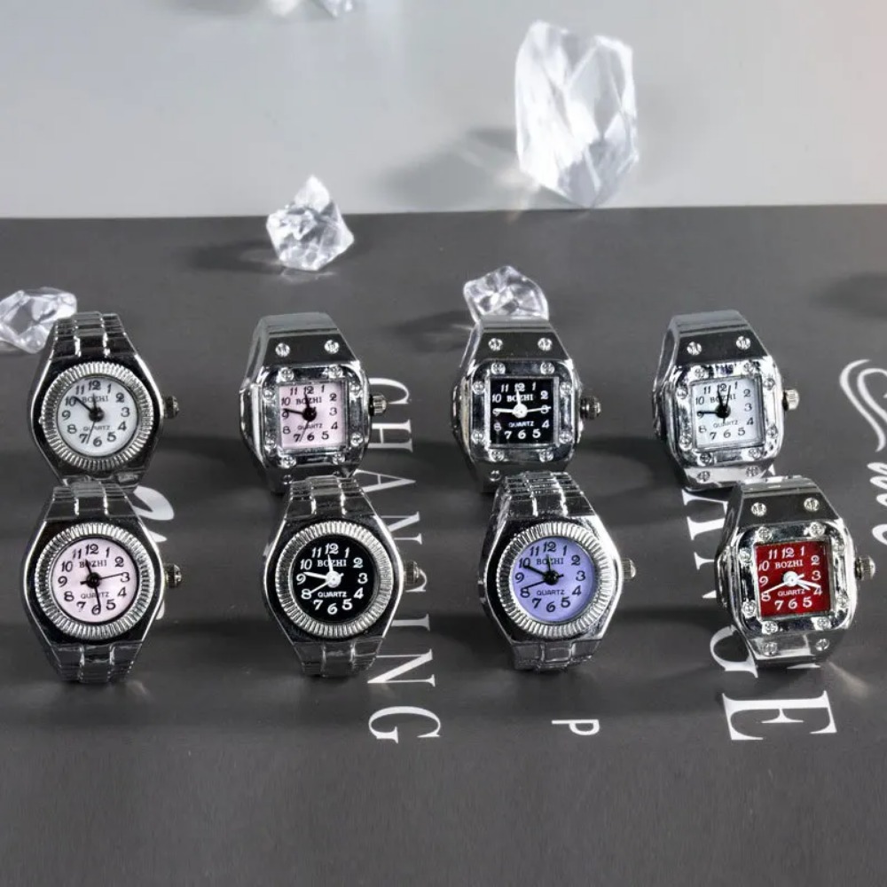 Creative Square Dial Ring Watc - Jewelry Watches Men review and price