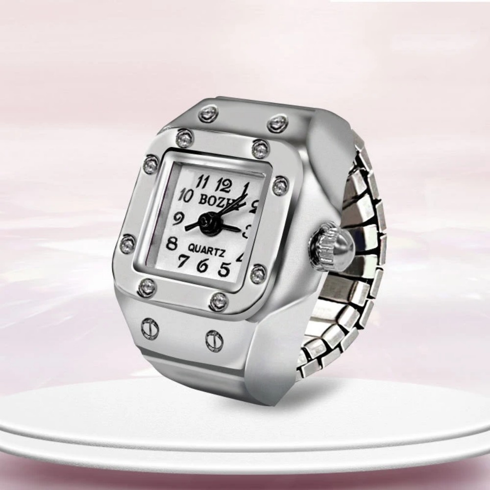 Creative Square Dial Ring Watc - Jewelry Watches Men review and price