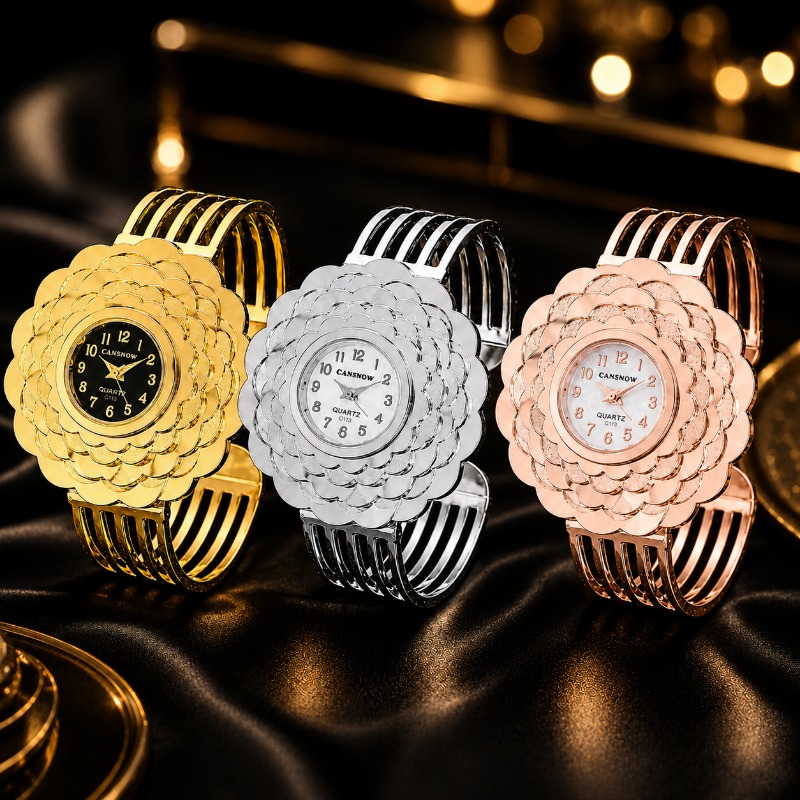 Elegant Women's Flower Quartz  - Unique Jewelry Watches review and price