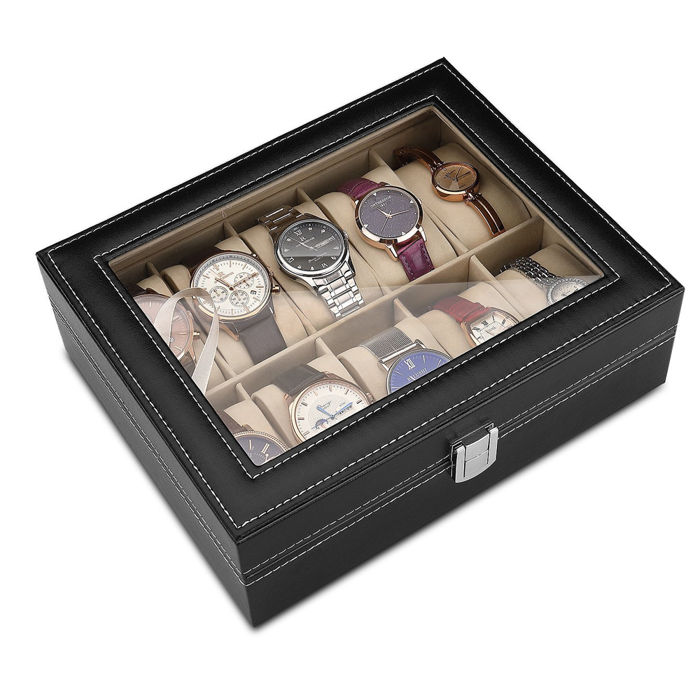 10-bit PU Leather Gray flannel - Best Jewelry Watches For Men review and price