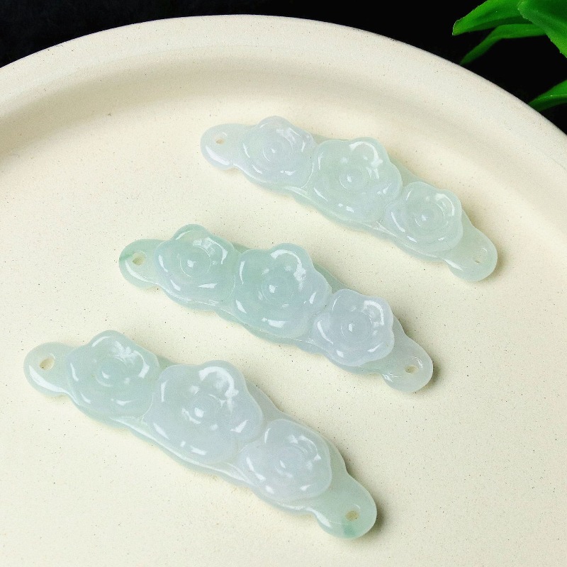 1pc Natural Jadeite Emerald Fl - Jewelry & Watches Store review and price