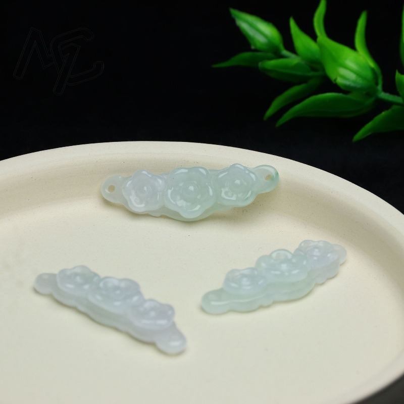 1pc Natural Jadeite Emerald Fl - Jewelry & Watches Store review and price