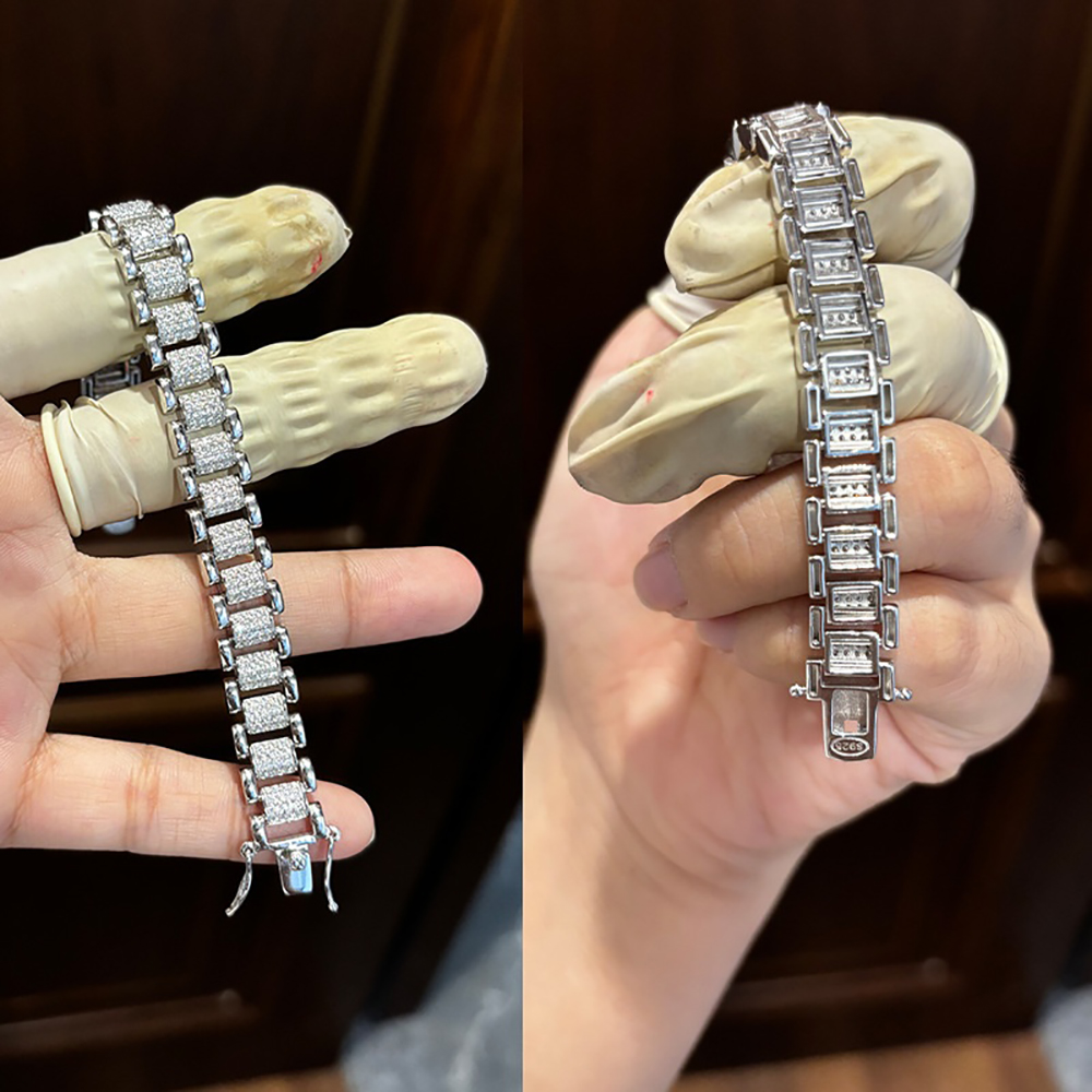 TEMGF Full Moissanite Bracelet - Unique Jewelry Watches review and price