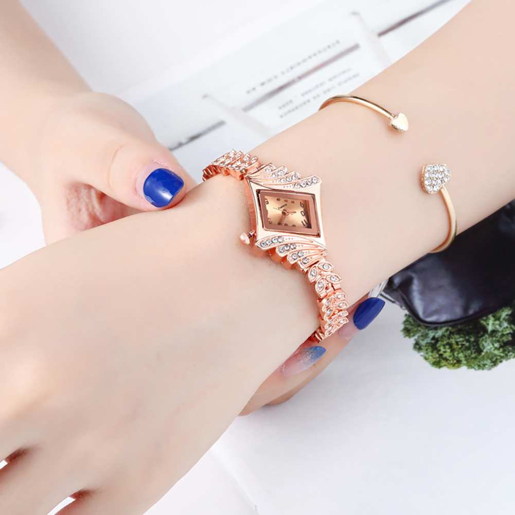 Unique Rhombus Inlaid Diamond  - Unique Jewelry Watches review and price