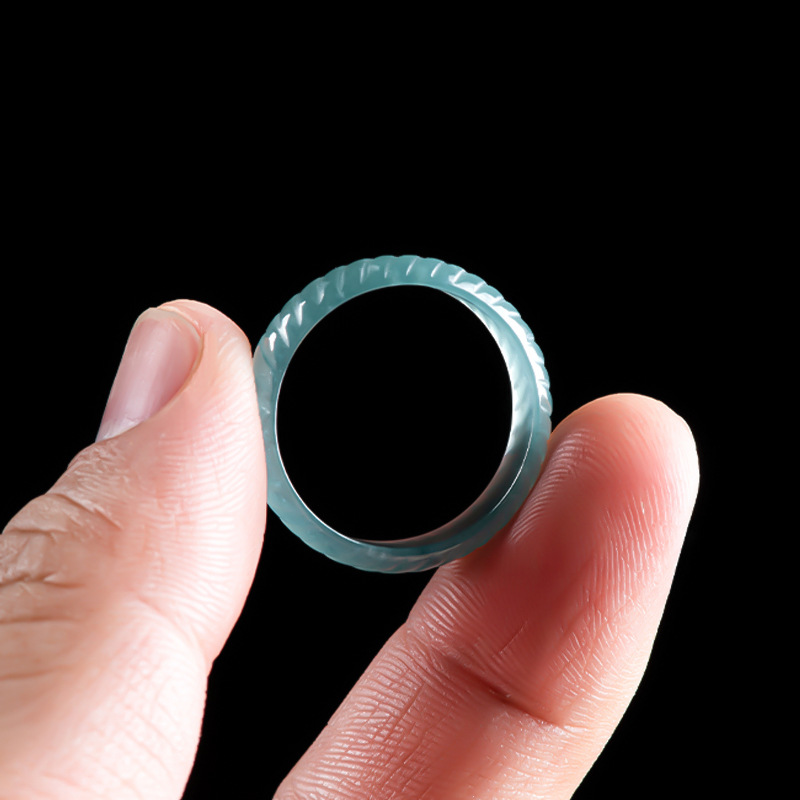 Blue Real Burmese Jadeite Ring - Jewelry & Watches Store review and price