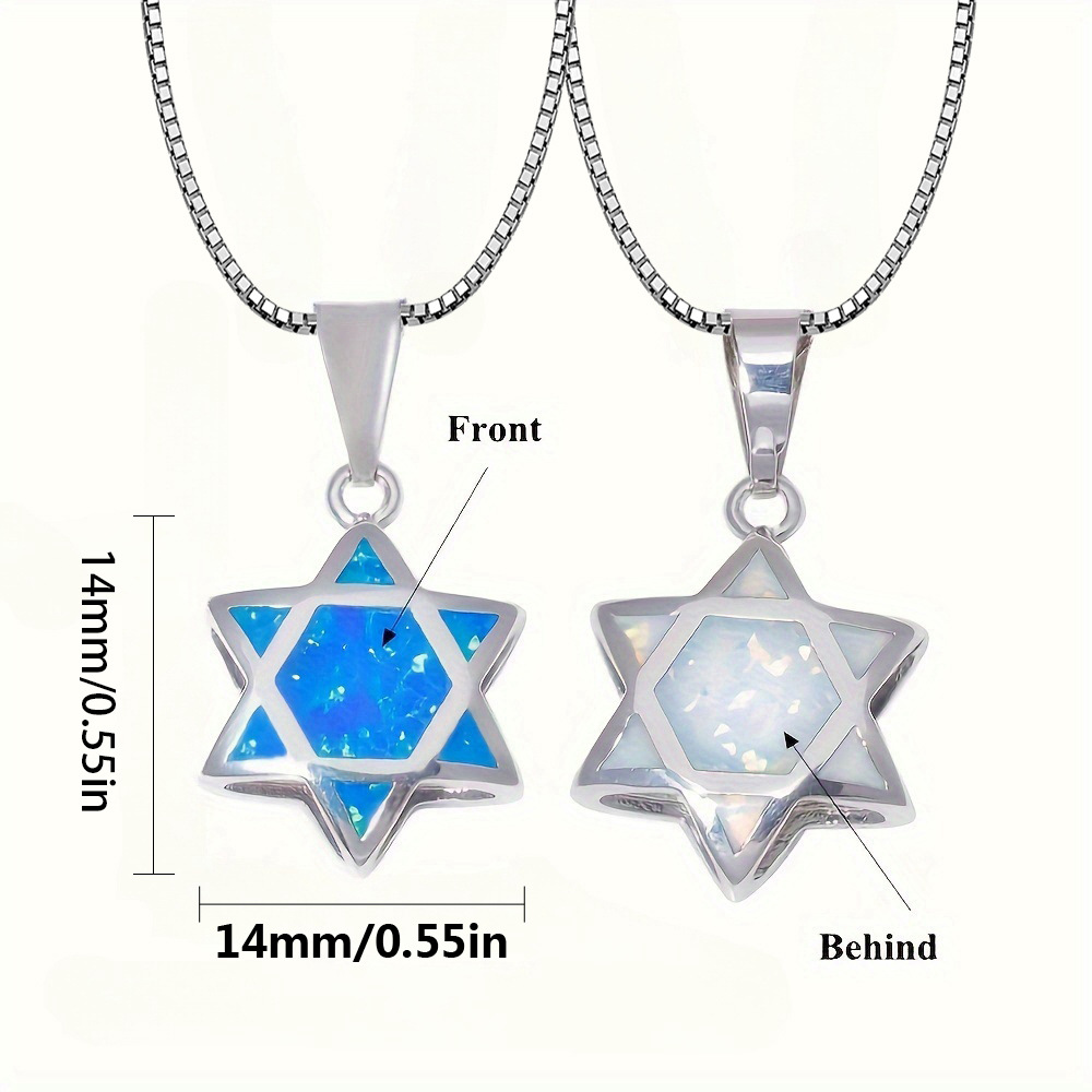 Star of David Opal Pendant Nec - Jewelry & Watches Store review and price