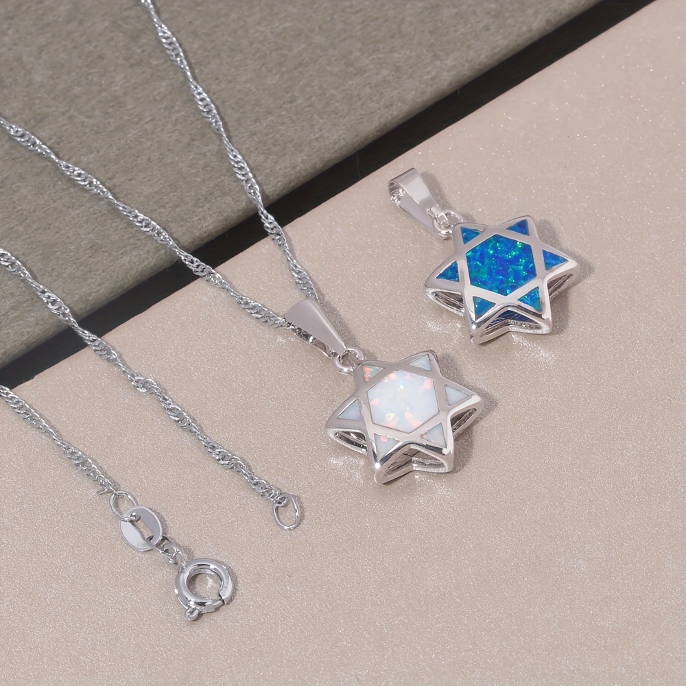 Star of David Opal Pendant Nec - Jewelry & Watches Store review and price